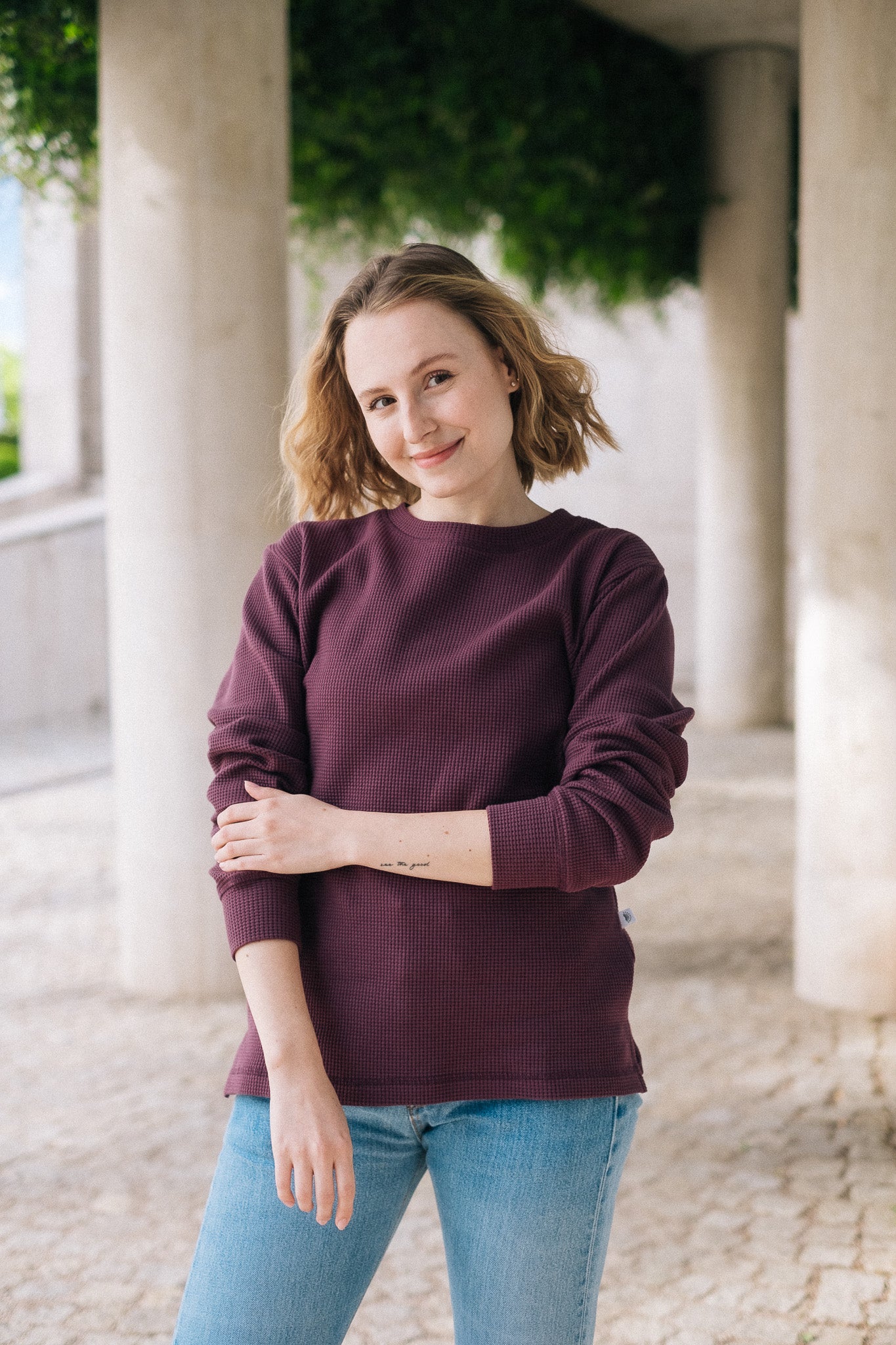 HIVE SWEATSHIRT CREWNECK / PLUM - Touch Me Not Clothing