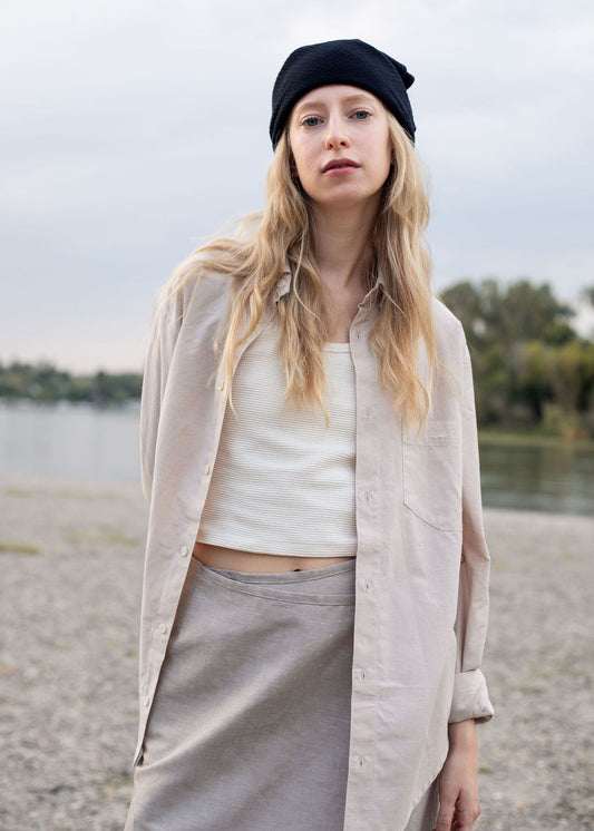 GAUZE SCARF SMALL / BLACK