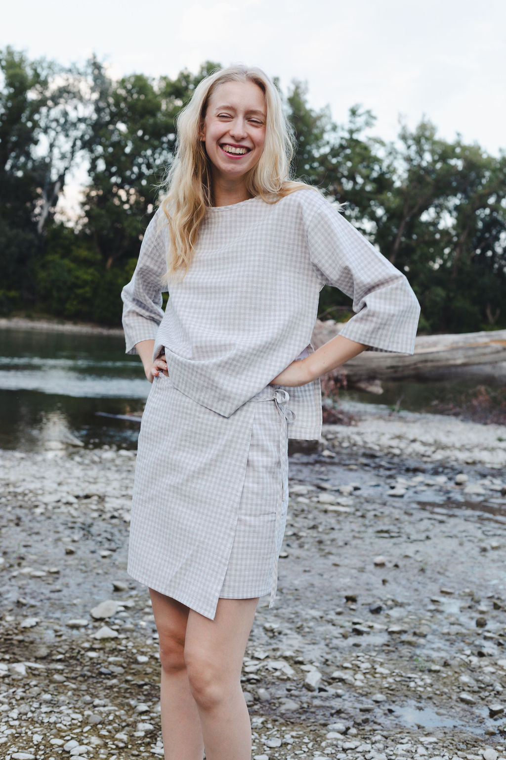 FLAP MINI SKIRT / CHECKS