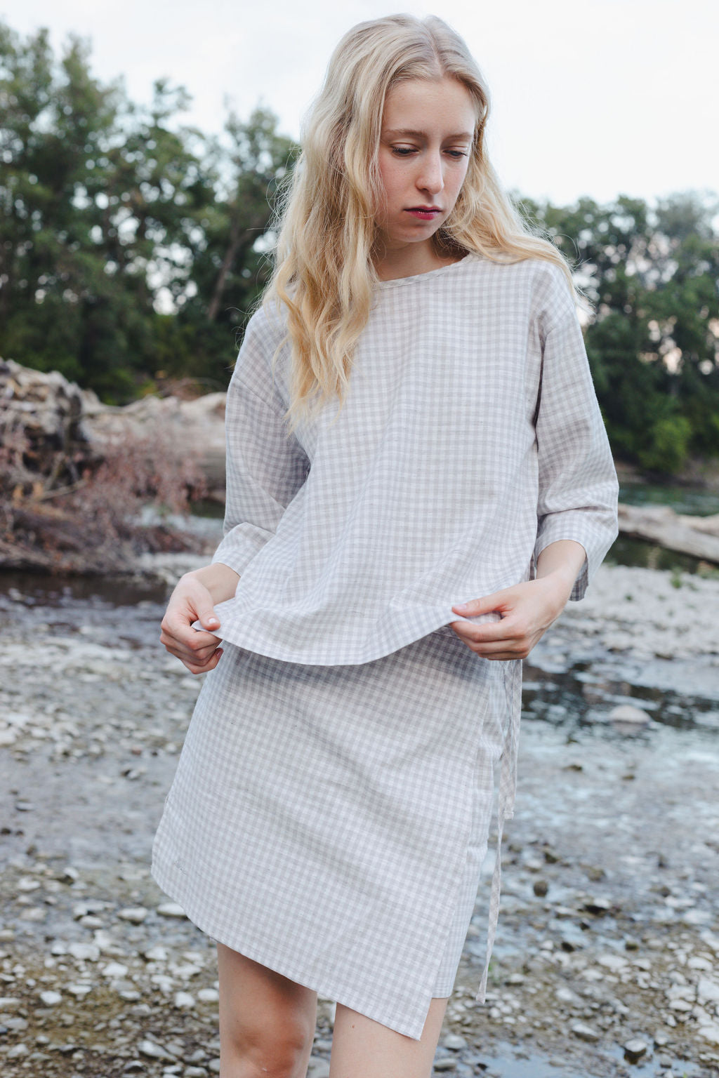 FLAP MINI SKIRT / CHECKS