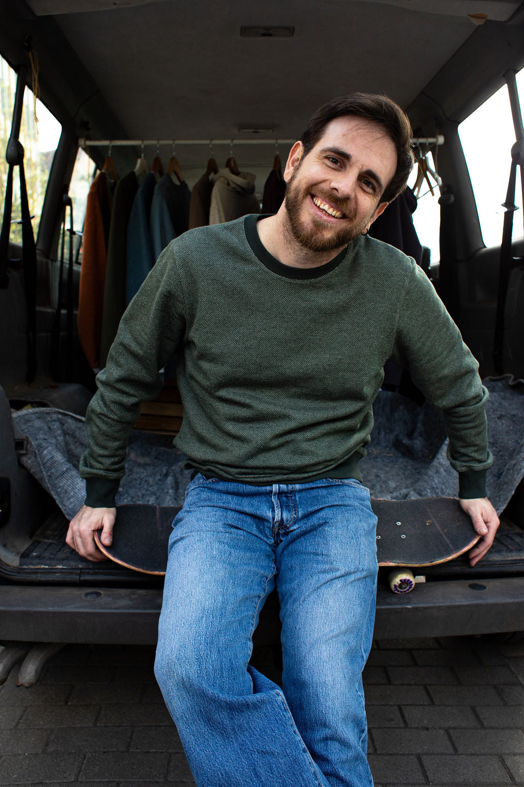 BICOLOR CREWNECK / PINE