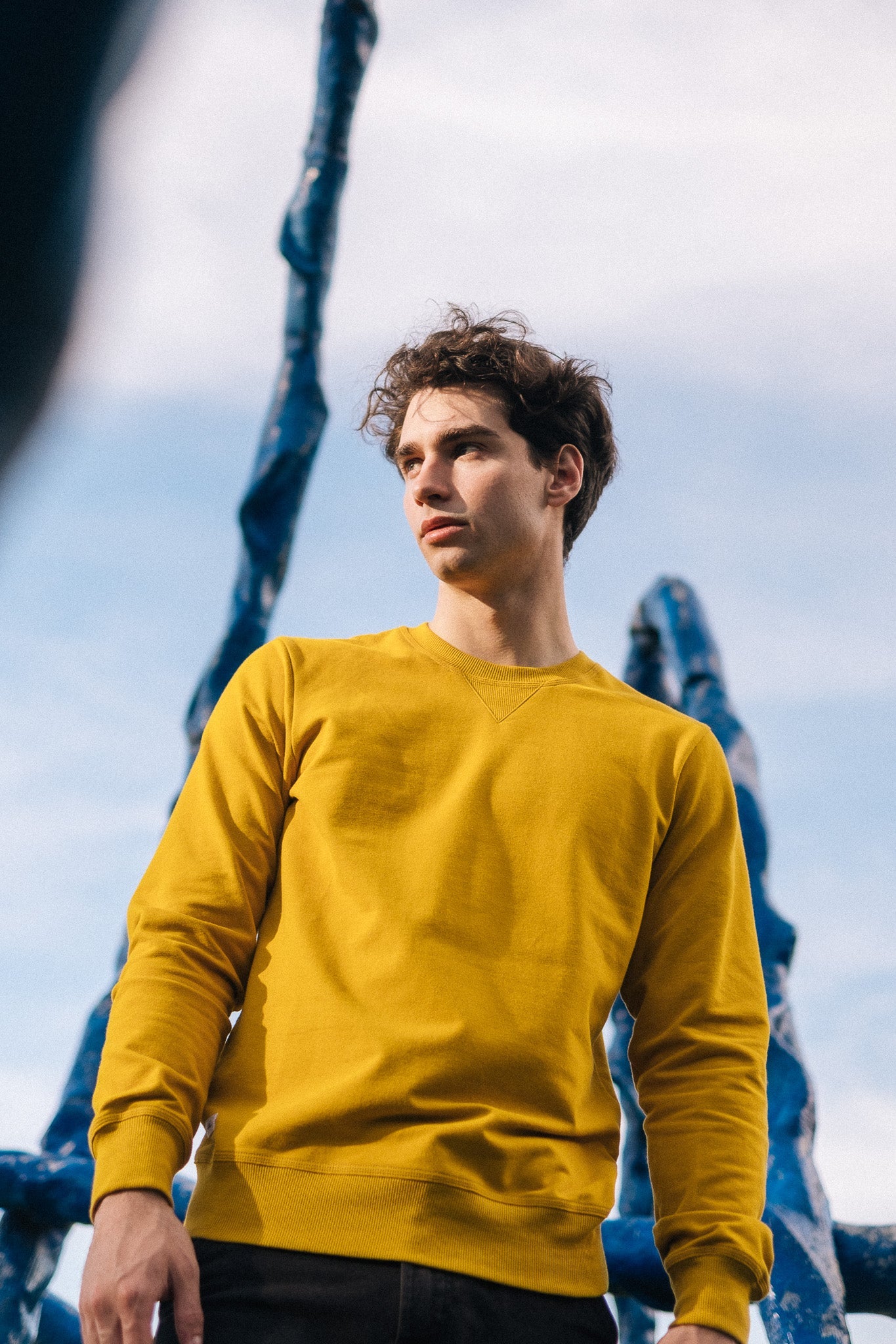 COVER SWEATSHIRT LIGHT MEN'S / MUSTARD