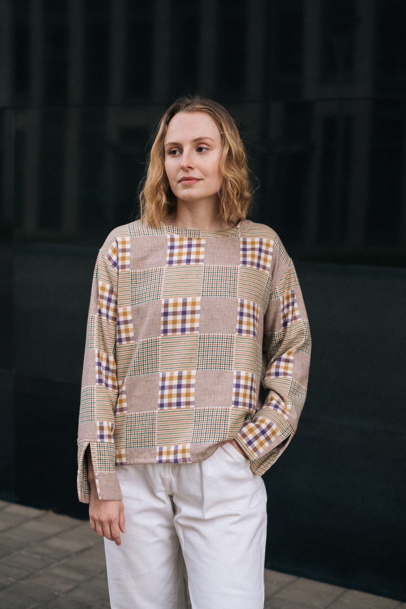 WOVEN FLANNEL JUMPER / PATCH