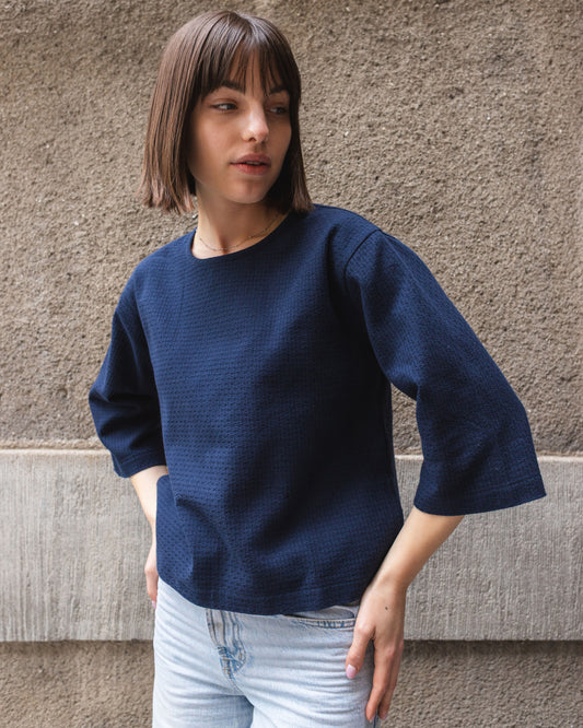WAFFEL TOP / NAVY