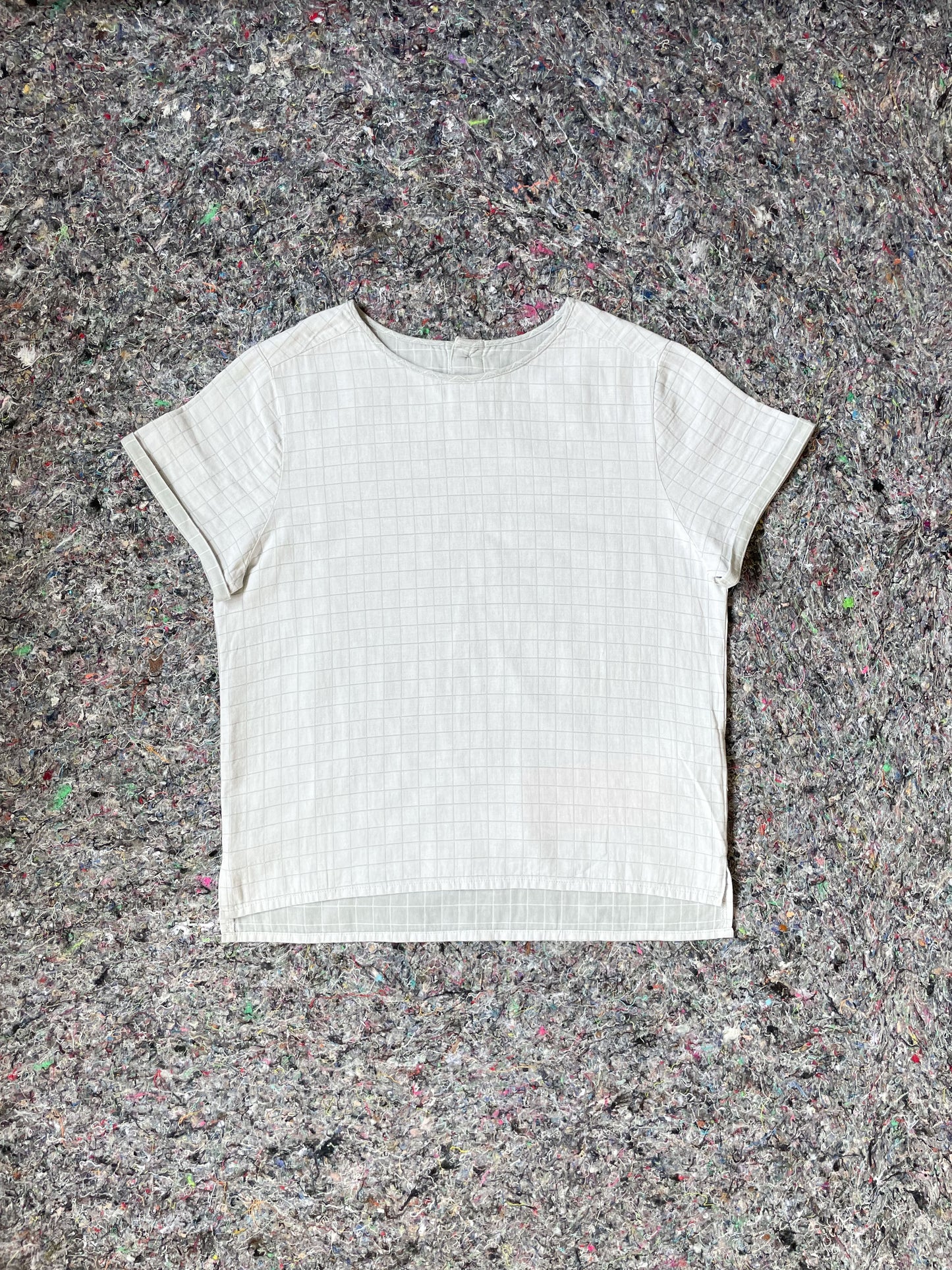 CHECKS BLOUSE / WOODEN BUTTONS