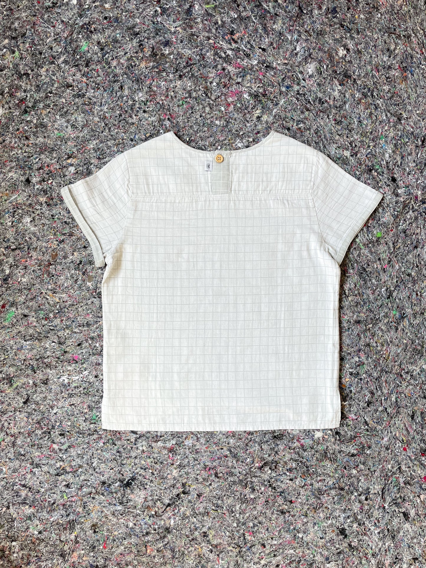 CHECKS BLOUSE / WOODEN BUTTONS