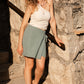 GAUZE MINI SKIRT / LAKE