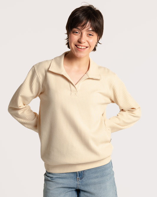 WAFFEL COLLAR / ECRU
