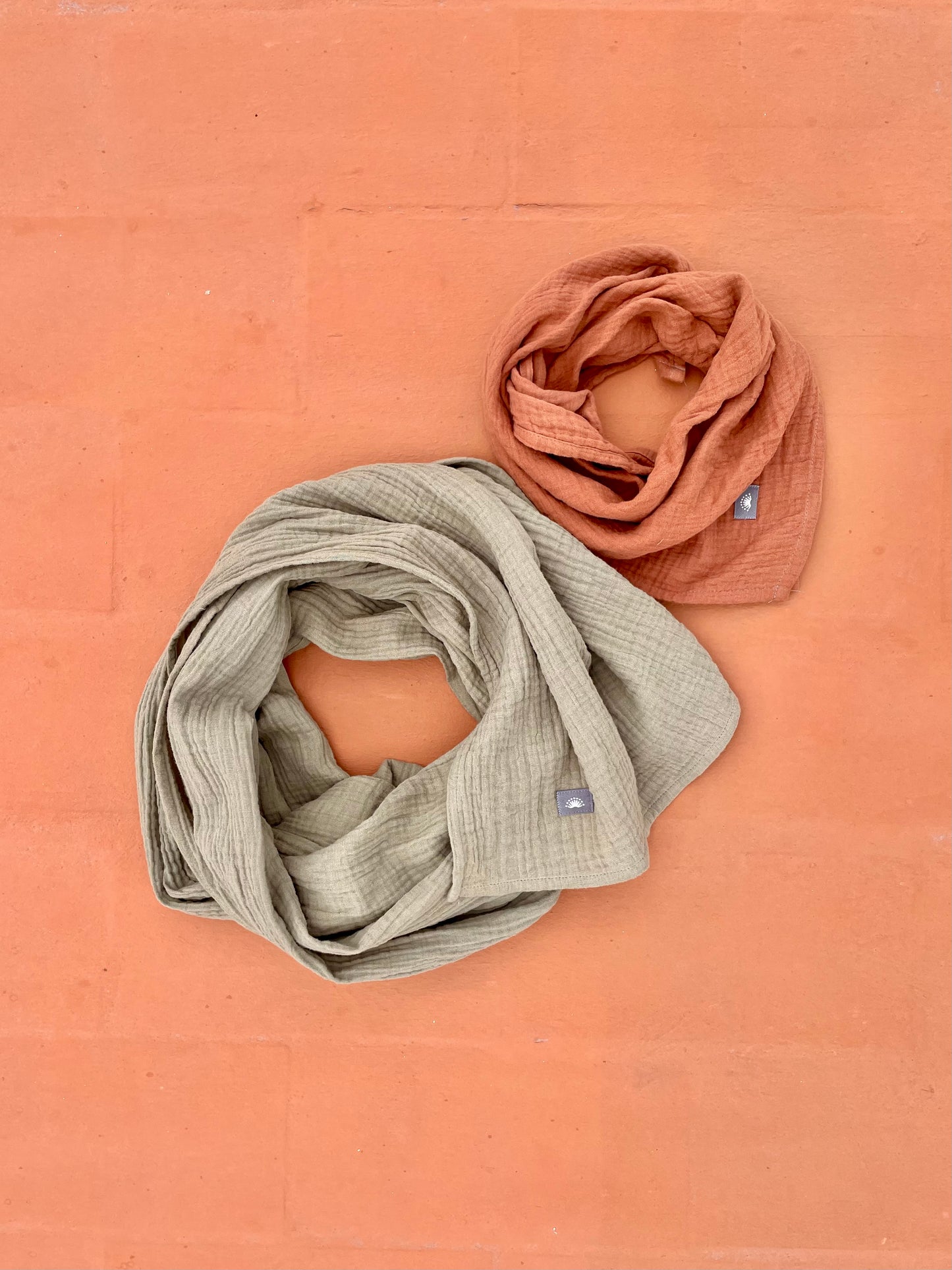 GAUZE SCARF SMALL / TERRA