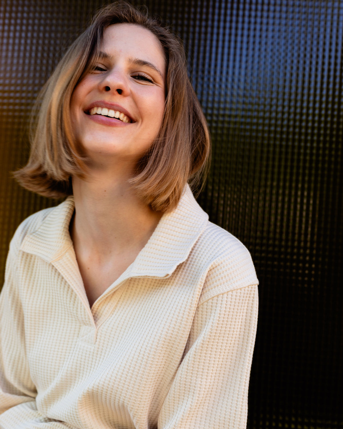 WAFFEL COLLAR / ECRU