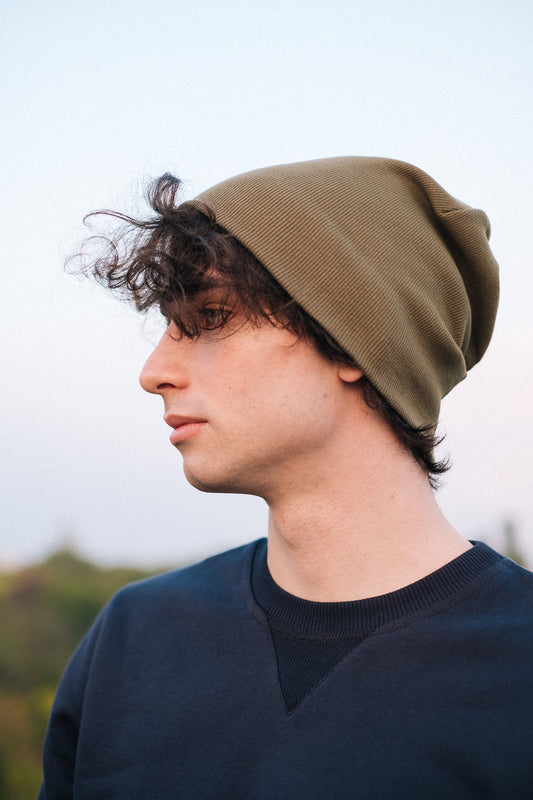 RIB BEANIE / PINE