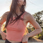 SARA TOP LIGHT / ORANGE STRIPES