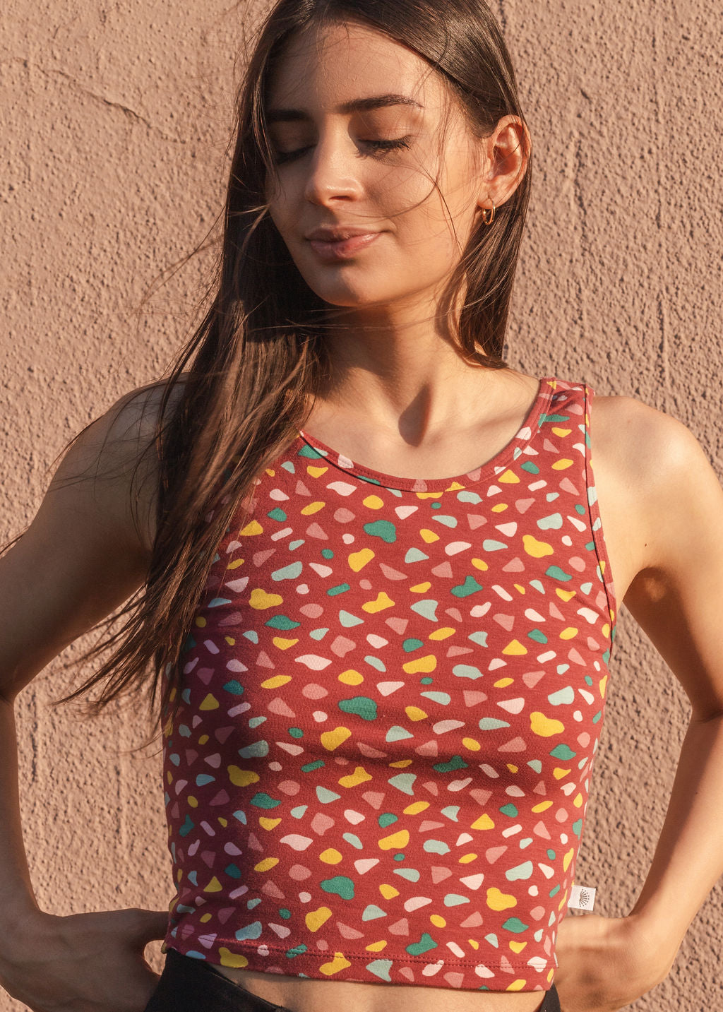 SARA TOP / TERAZZO FUCHSIA