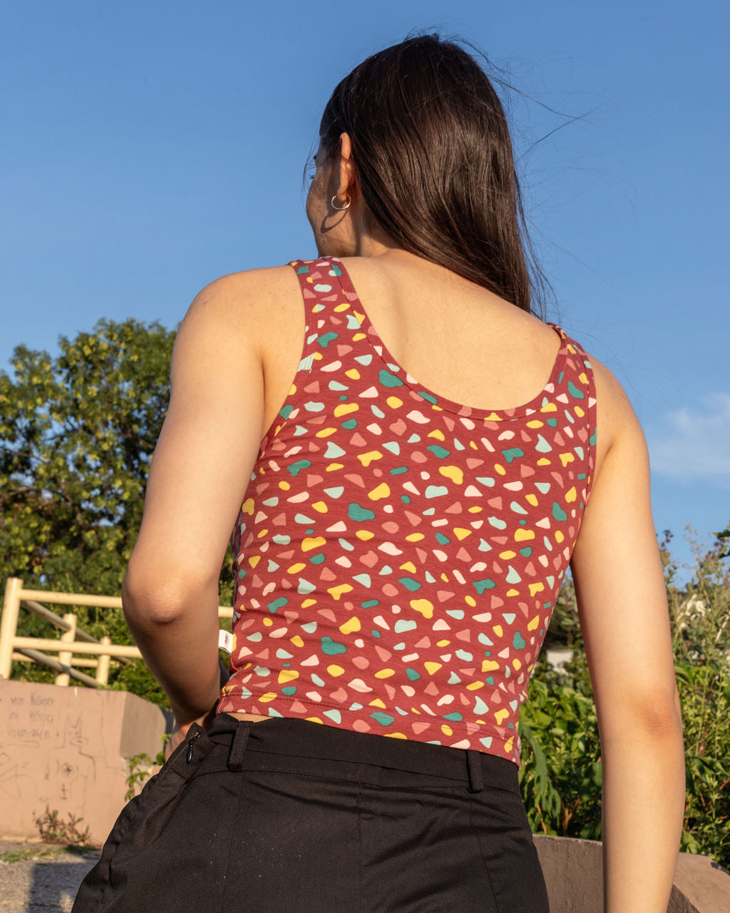 SARA TOP / TERAZZO FUCHSIA