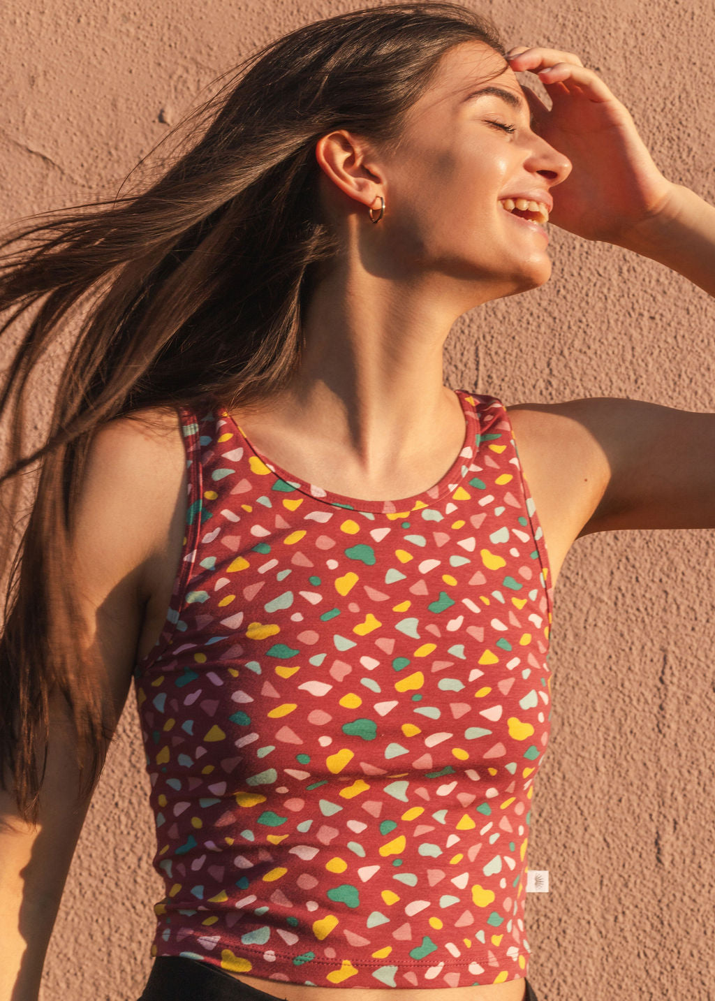 SARA TOP / TERAZZO FUCHSIA