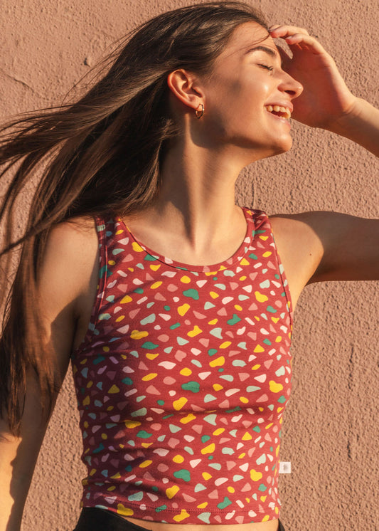 SARA TOP / TERAZZO FUCHSIA