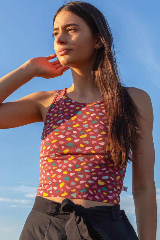 SARA TOP / TERAZZO FUCHSIA