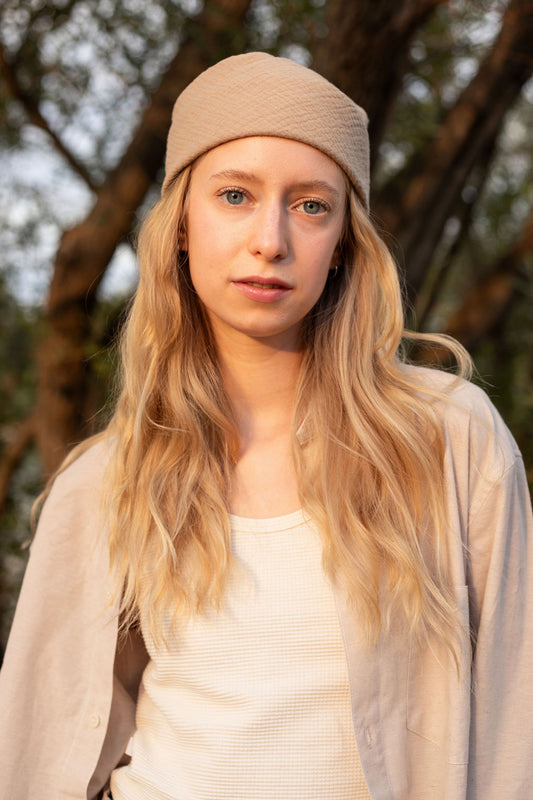 GAUZE SCARF SMALL / SAND