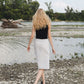 FLAP MIDI SKIRT / CHECKS