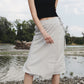 FLAP MIDI SKIRT / CHECKS