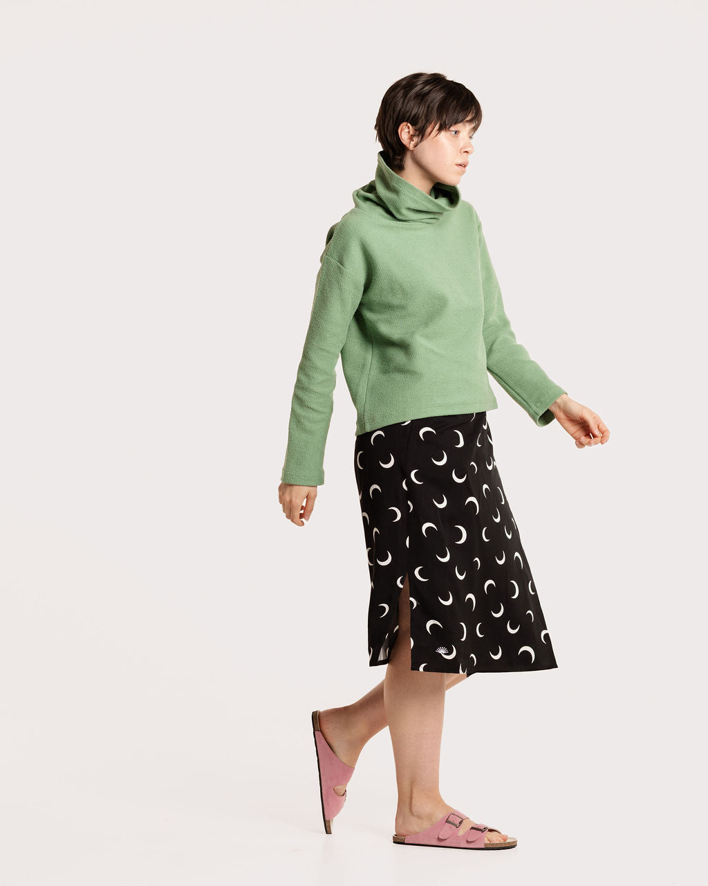 FLAP MIDI SKIRT / CRESCENT