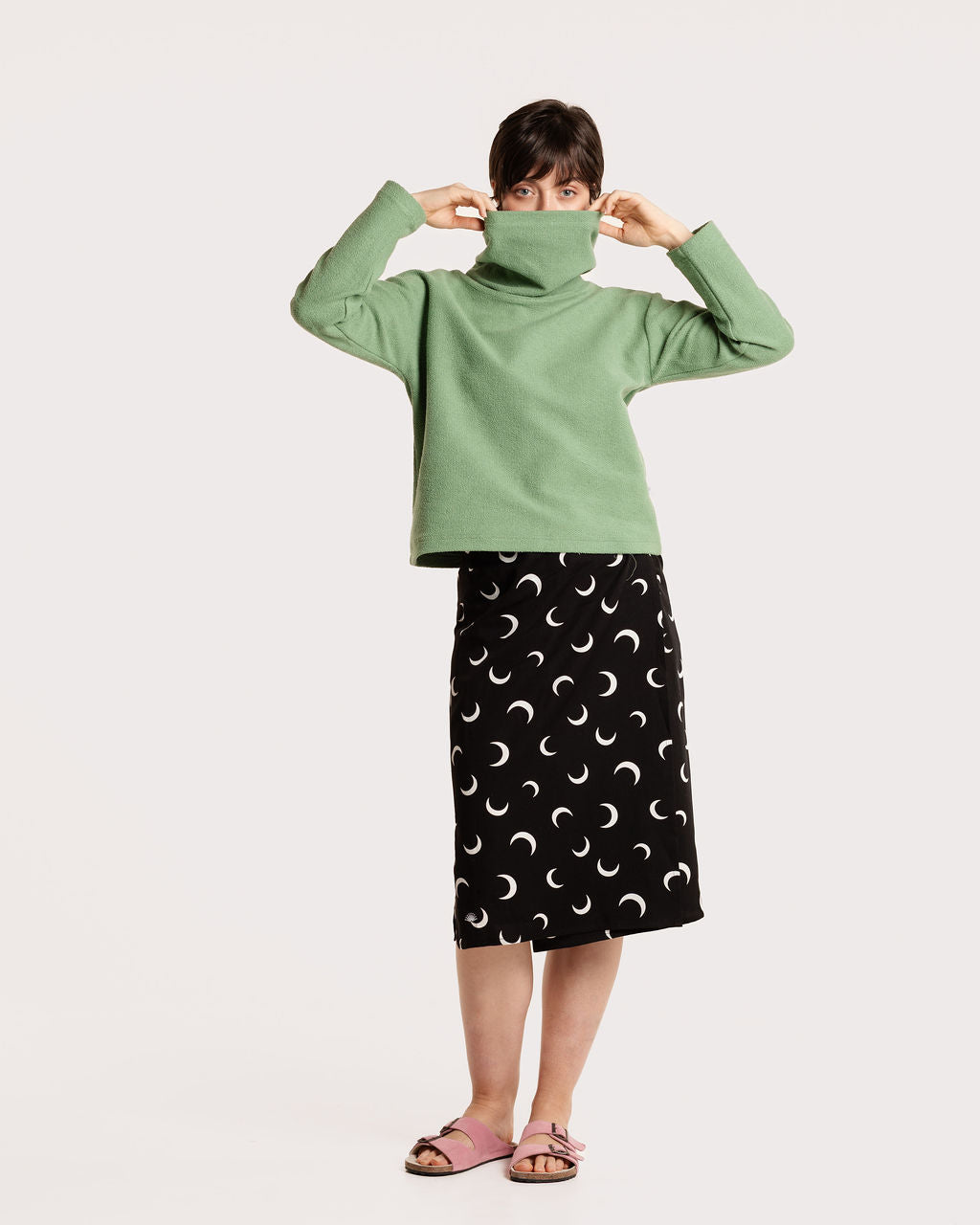 FLAP MIDI SKIRT / CRESCENT
