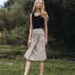 FLAP MIDI SKIRT / NATUR