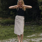 FLAP MIDI SKIRT / NATUR