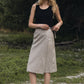 FLAP MIDI SKIRT / NATUR