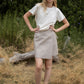 FLAP MINI SKIRT / NATUR