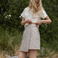 FLAP MINI SKIRT / NATUR
