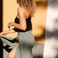 GAUZE MIDI SKIRT / LAKE
