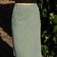 GAUZE MIDI SKIRT / LAKE