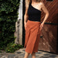GAUZE MIDI SKIRT / TERRA