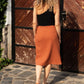 GAUZE MIDI SKIRT / TERRA