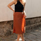 GAUZE MIDI SKIRT / TERRA