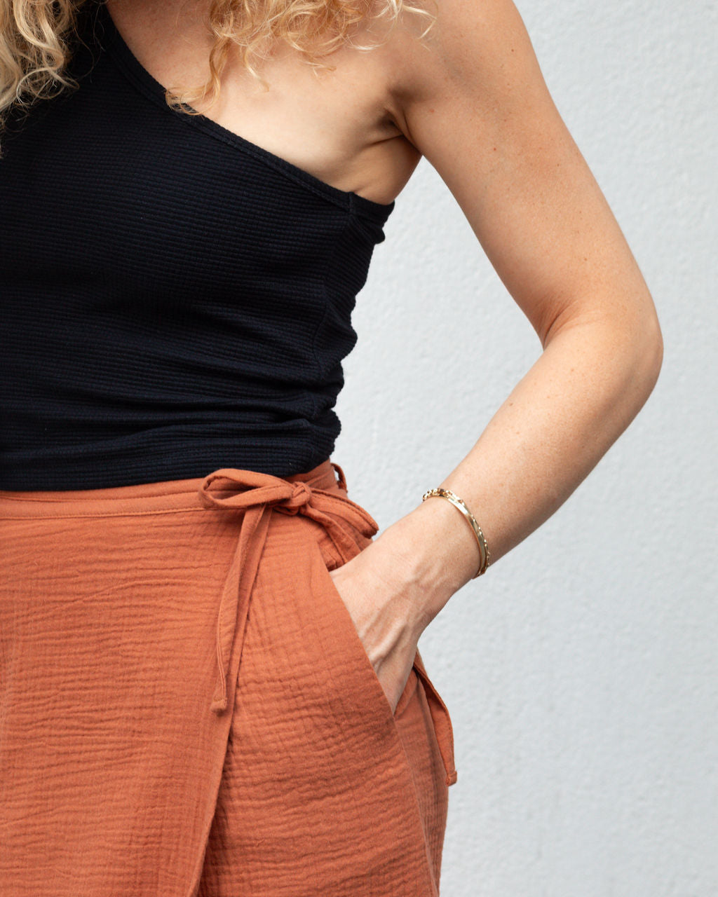 GAUZE MIDI SKIRT / TERRA