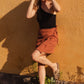 GAUZE MINI SKIRT / TERRA