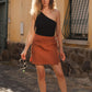 GAUZE MINI SKIRT / TERRA
