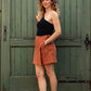 GAUZE MINI SKIRT / TERRA