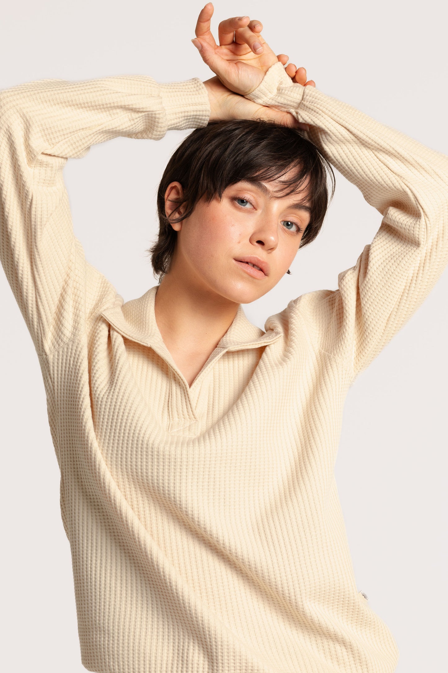 WAFFEL COLLAR / ECRU