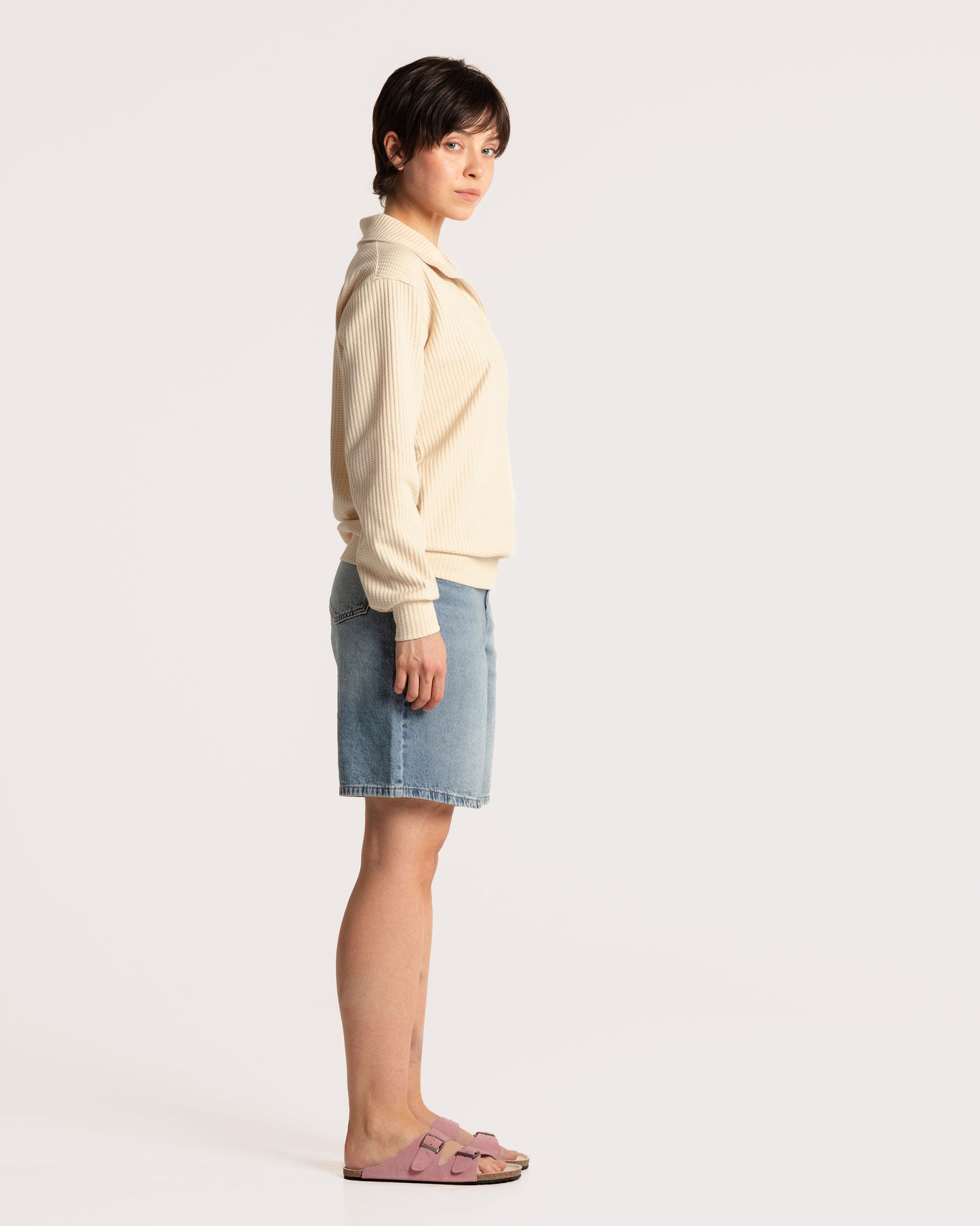 WAFFEL COLLAR / ECRU