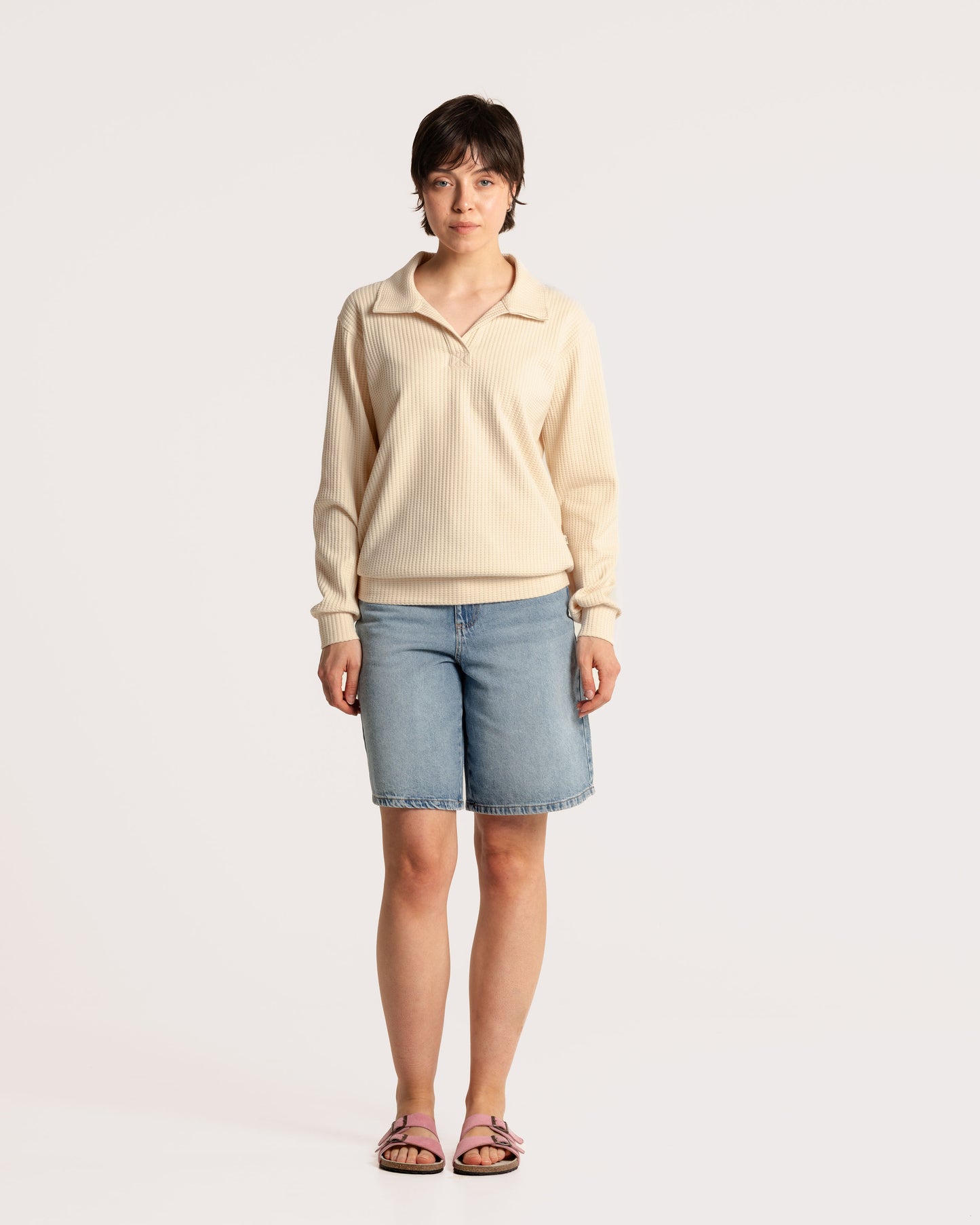 WAFFEL COLLAR / ECRU