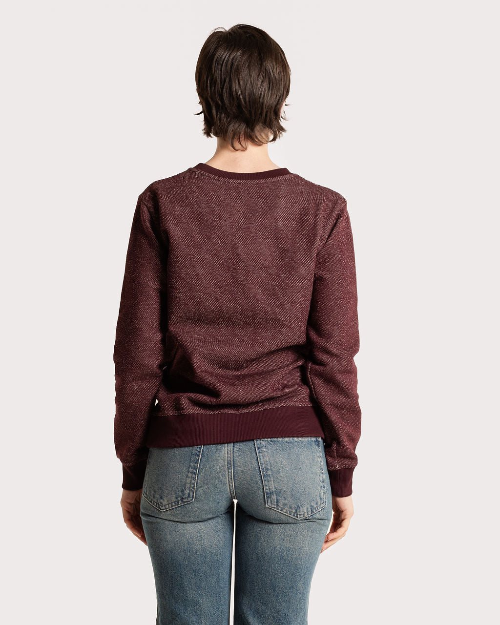 BICOLOR CREWNECK / WINE