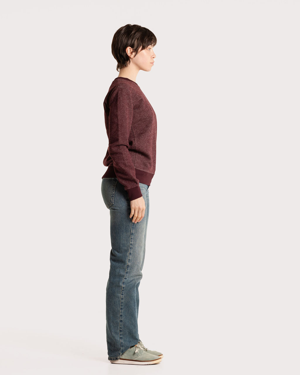 BICOLOR CREWNECK / WINE