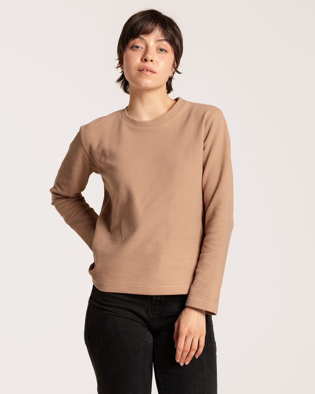 ANA CREWNECK / TAUPE