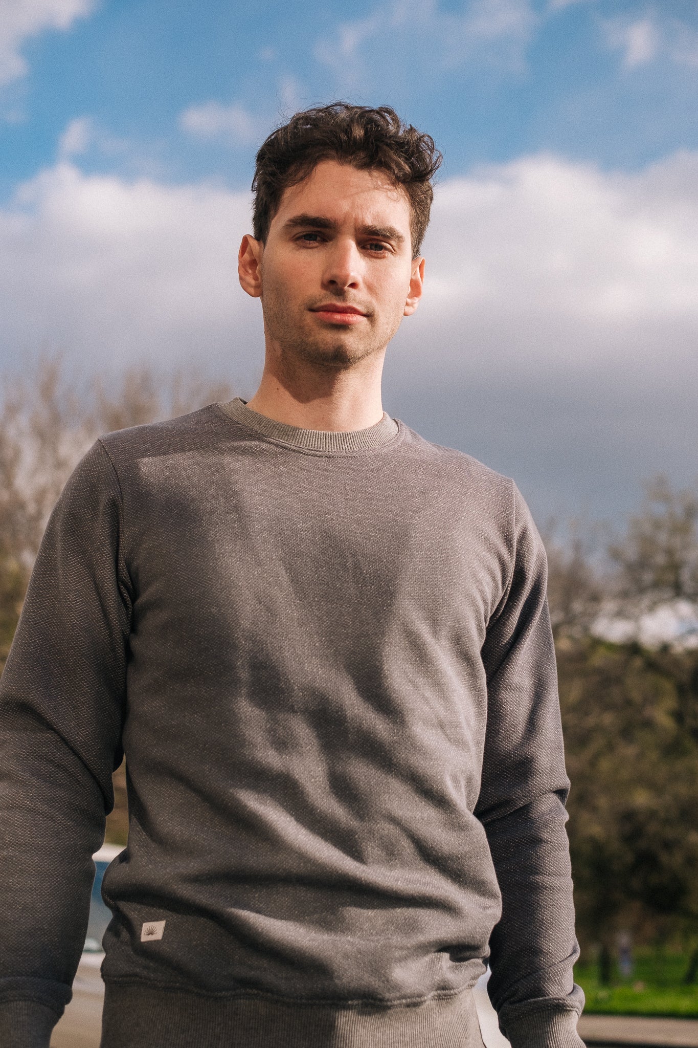 BICOLOR CREWNECK / ASH