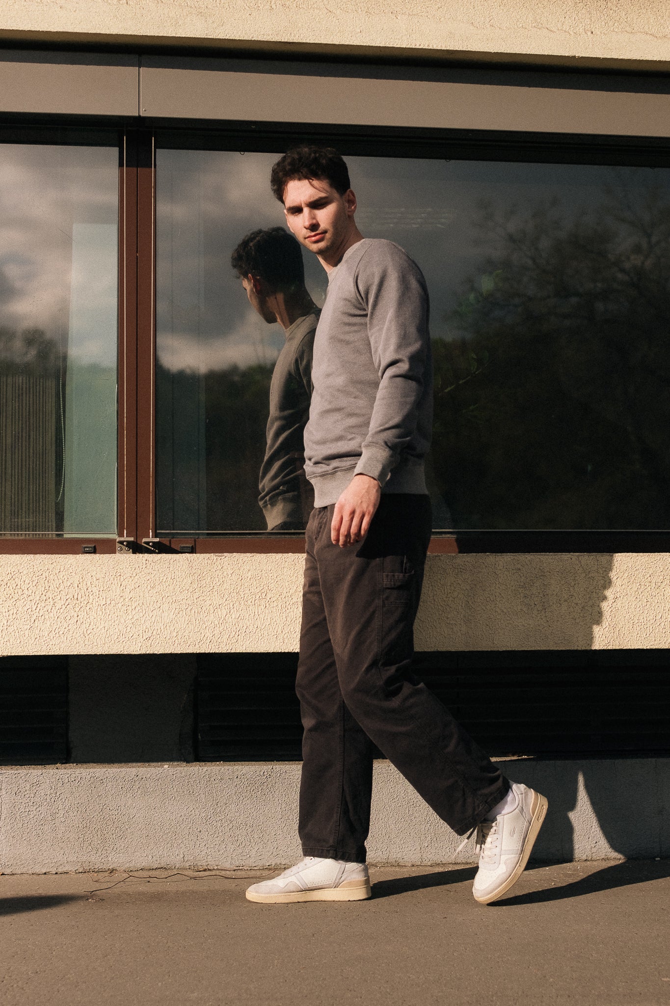 BICOLOR CREWNECK / ASH