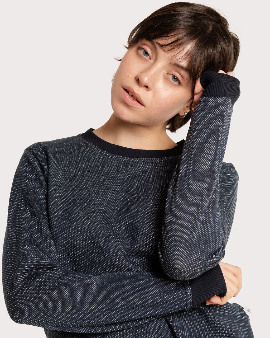 BICOLOR CREWNECK / NAVY