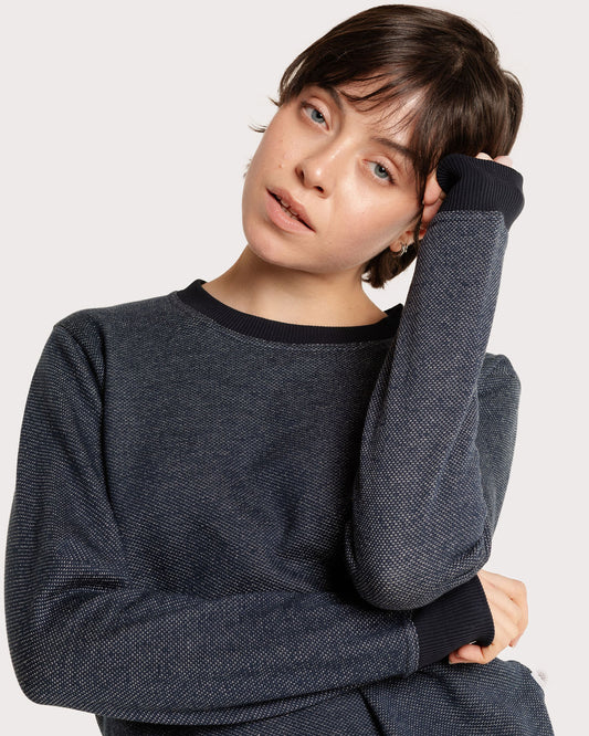 BICOLOR CREWNECK / NAVY